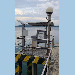 Tide gauge sensor and colocated GNSS antenna