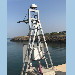 GNSS antenna on tide gauge