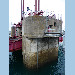 Concrete block at the ferry terminal. 