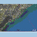 Situation du marégraphe par rapport à la trace au sol des satellites Jason (distance 15 km)