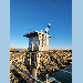 GNSS antenna and tide gauge shelter
