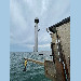 GNSS antenna and tide gauge sensor
